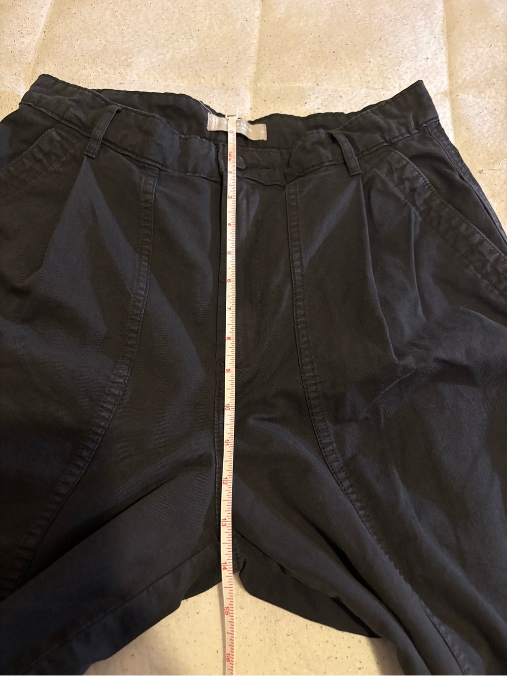 Everlane ultra Wide Leg Cropped Pants Organic Cotton Charcoal Gray Size 8-10 - Picture 15 of 15